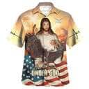 One Nation Under God Jesus Eagle American Flag Independence Day Christian Summer Hawaiian Shirt One Nation Under God Jesus Eagle American Flag Independence Day Christian Summer Hawaiian Shirt