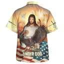 One Nation Under God Jesus Eagle American Flag Independence Day Christian Summer Hawaiian Shirt One Nation Under God Jesus Eagle American Flag Independence Day Christian Summer Hawaiian Shirt