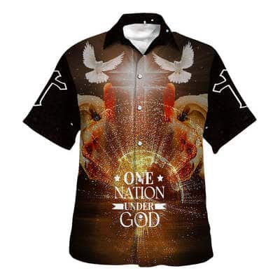 One Nation Under God Hand Of God Christian Summer Hawaiian Shirt