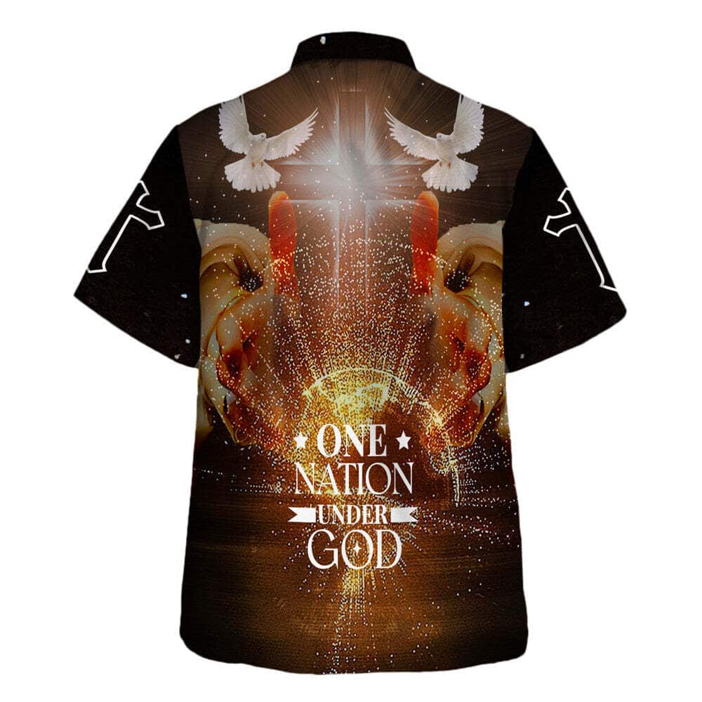 One Nation Under God Hand Of God Christian Summer Hawaiian Shirt One Nation Under God Hand Of God Christian Summer Hawaiian Shirt