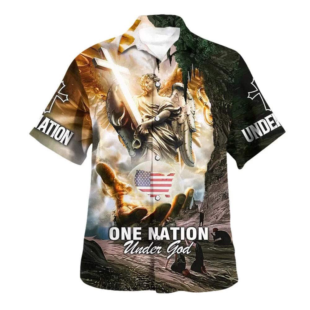 4th Of July American Patriot One Nation Under God Christian Christian Summer Hawaiian Shirt 4th Of July American Patriot One Nation Under God Christian Christian Summer Hawaiian Shirt