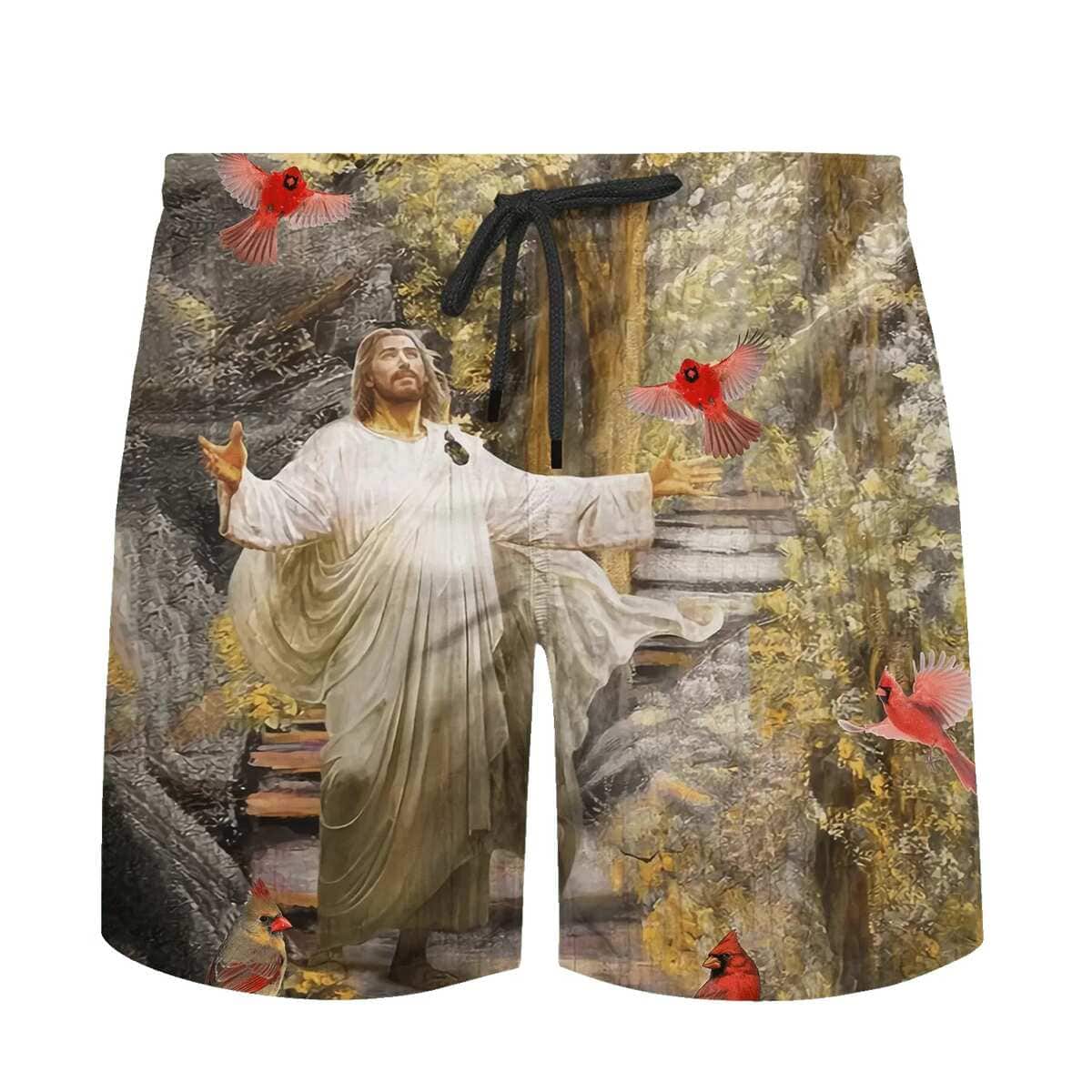 Jesus With His Arms Open Hummingbird Christian Summer Hawaiian Shirt