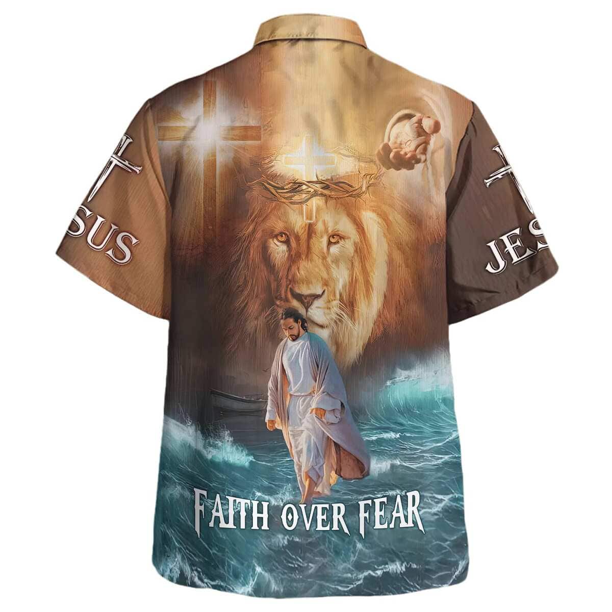 Jesus Walk On Water Faith Over Fear Christian Summer Hawaiian Shirt Jesus Walk On Water Faith Over Fear Christian Summer Hawaiian Shirt