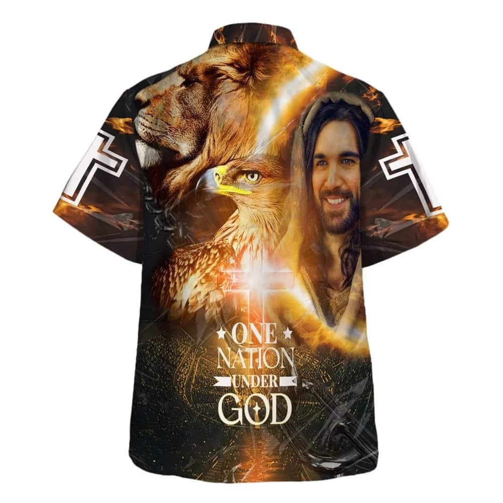 Jesus Smile Eagle One Nation Under God Christian Summer Hawaiian Shirt Jesus Smile Eagle One Nation Under God Christian Summer Hawaiian Shirt