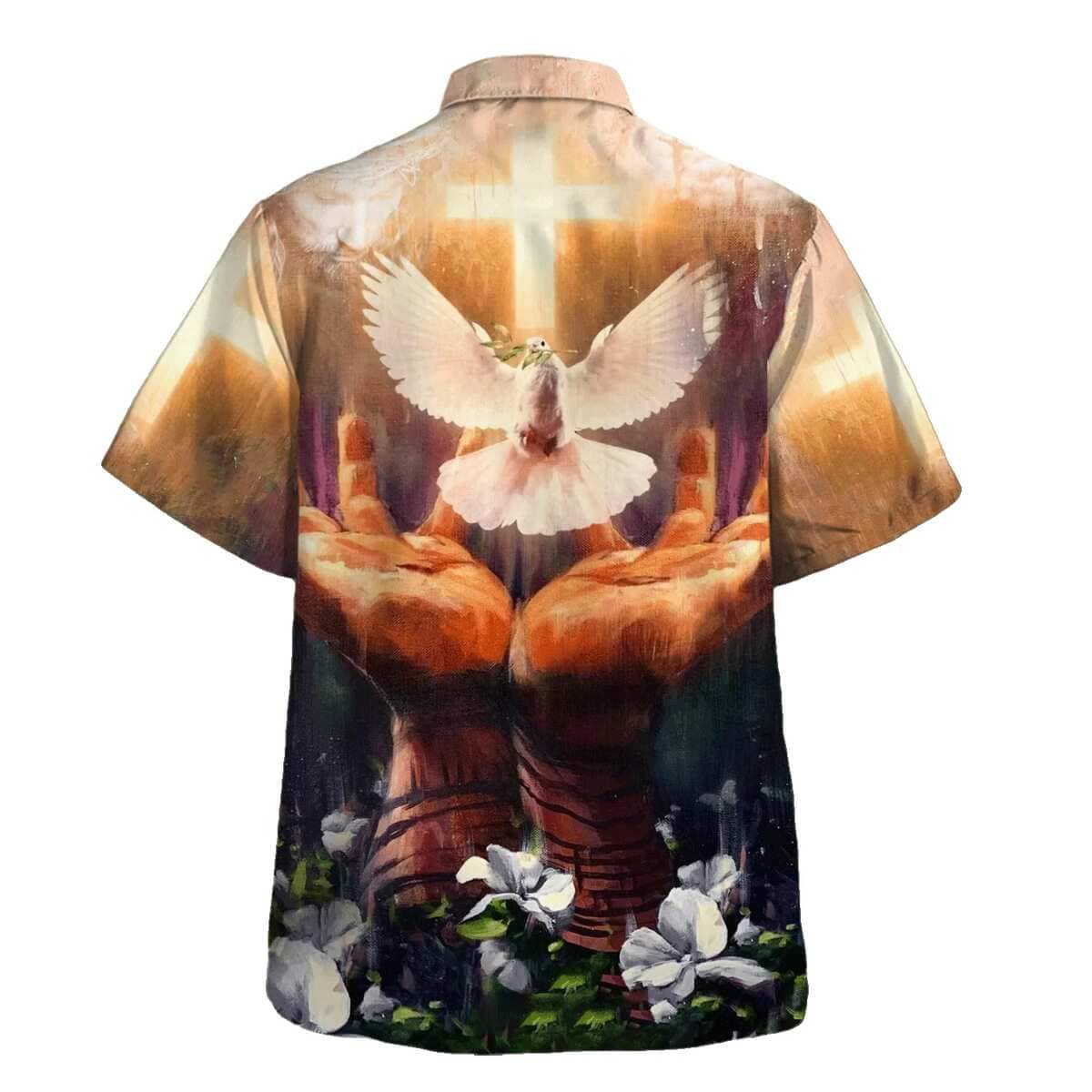 Jesus Christ Hand Hold Dove Christian Summer Hawaiian Shirt Jesus Christ Hand Hold Dove Christian Summer Hawaiian Shirt