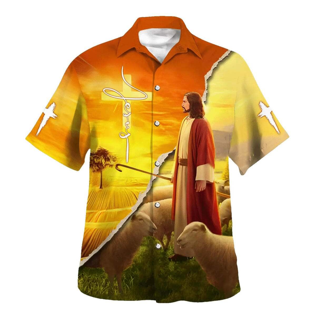 Jesus And The Lamb Christian Summer Hawaiian Shirt Jesus And The Lamb Christian Summer Hawaiian Shirt