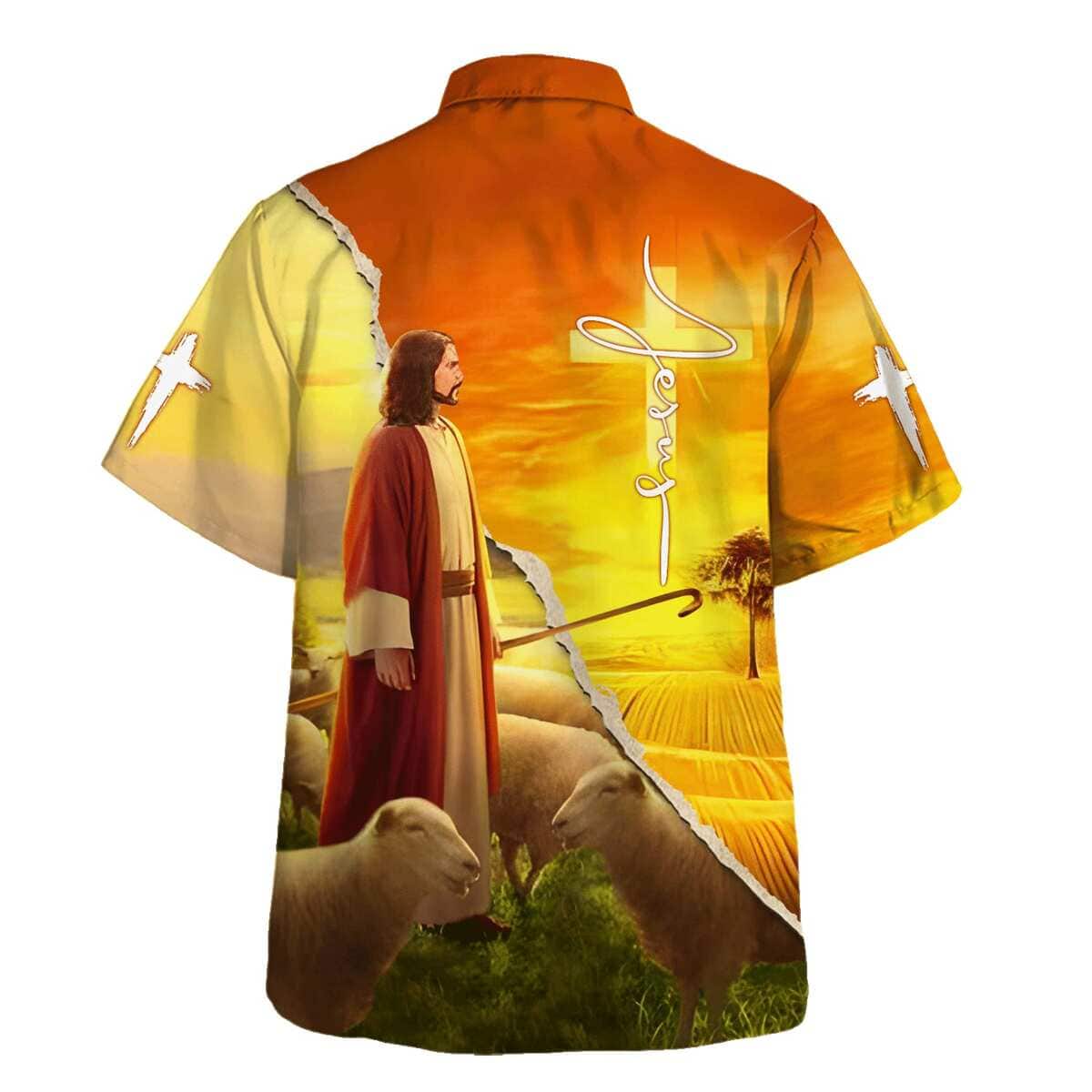 Jesus And The Lamb Christian Summer Hawaiian Shirt