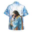 Jesus Hugging Child One Nation Under God Christian Summer Hawaiian Shirt Jesus Hugging Child One Nation Under God Christian Summer Hawaiian Shirt