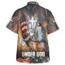 Jesus Eagle 4th Of July One Nation Under God Christian Summer Hawaiian Shirt