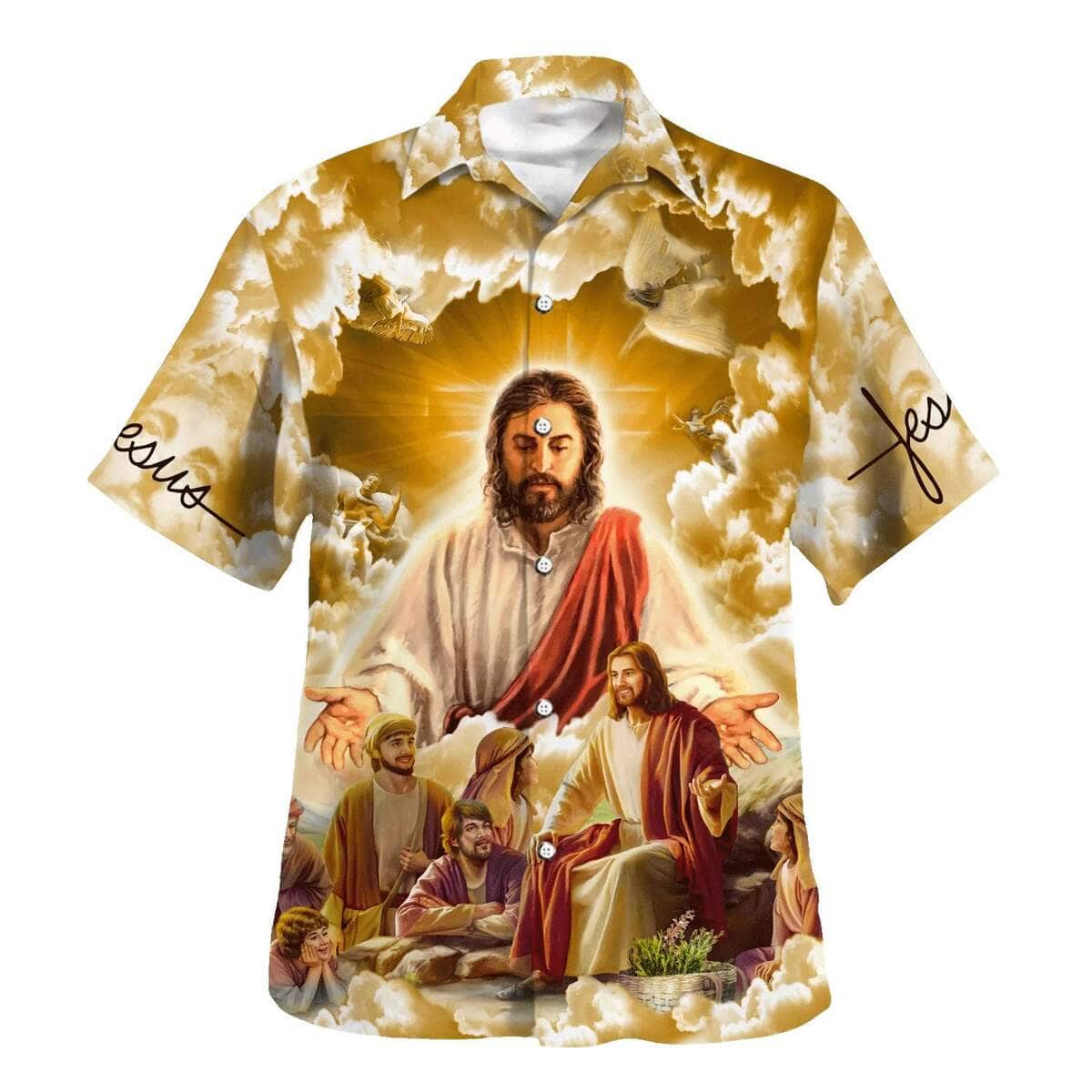 Jesus Christ With His Disciples Christian Summer Hawaiian Shirt Jesus Christ With His Disciples Christian Summer Hawaiian Shirt