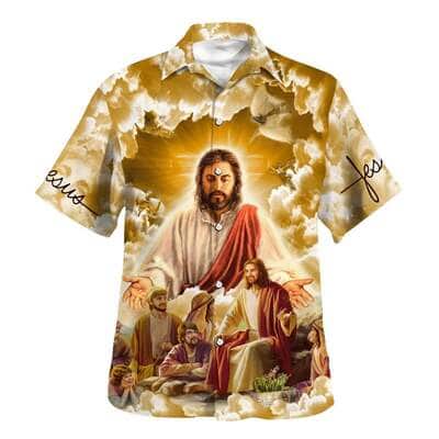 Jesus Christ With His Disciples Christian Summer Hawaiian Shirt