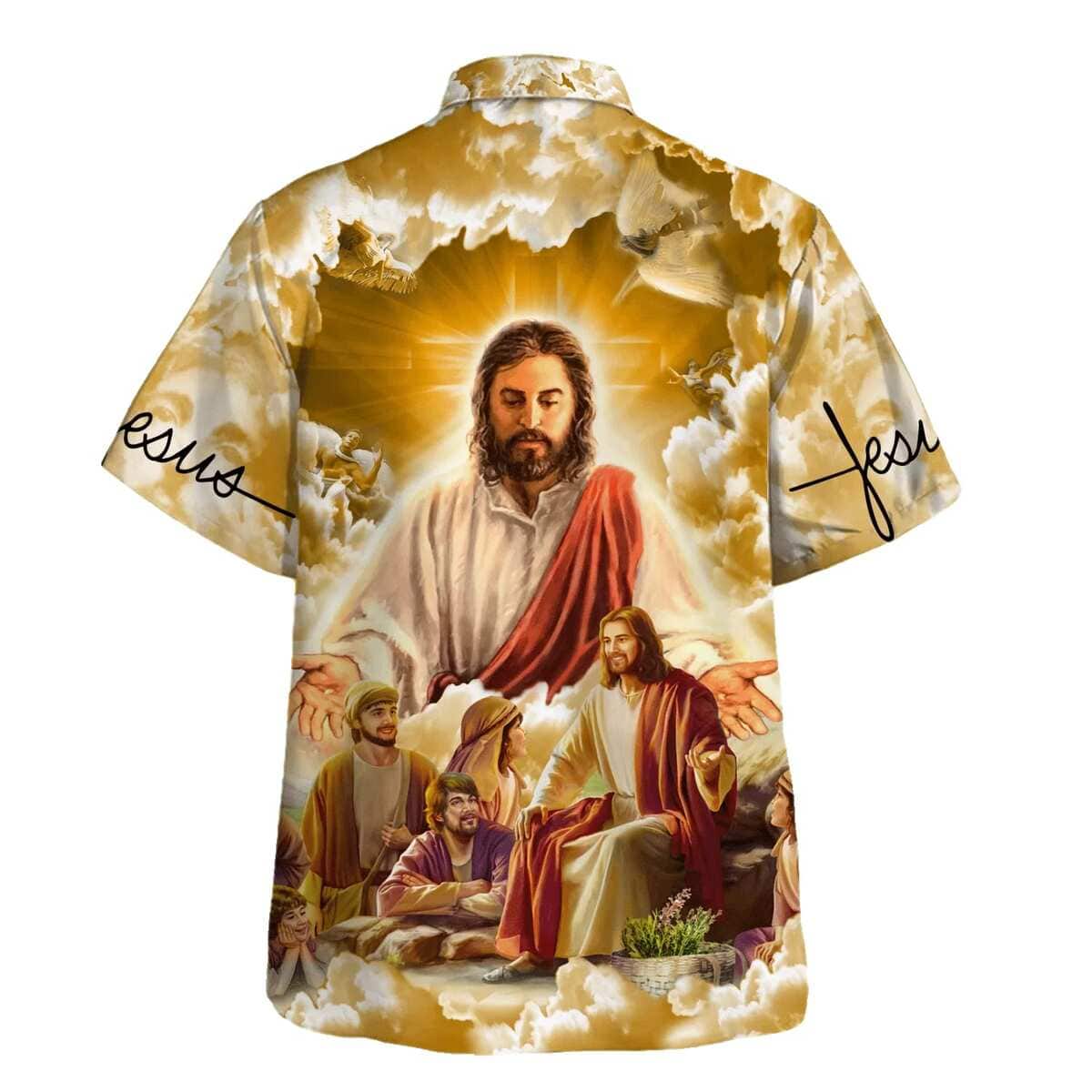 Jesus Christ With His Disciples Christian Summer Hawaiian Shirt