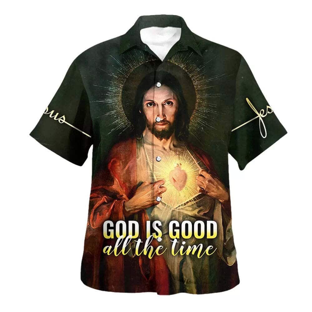God Is Good All The Time Sacred Heart Christian Summer Hawaiian Shirt God Is Good All The Time Sacred Heart Christian Summer Hawaiian Shirt