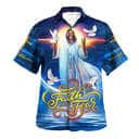 Bible Verse Faith Over Fear Jesus And The Dove Christian Summer Hawaiian Shirt