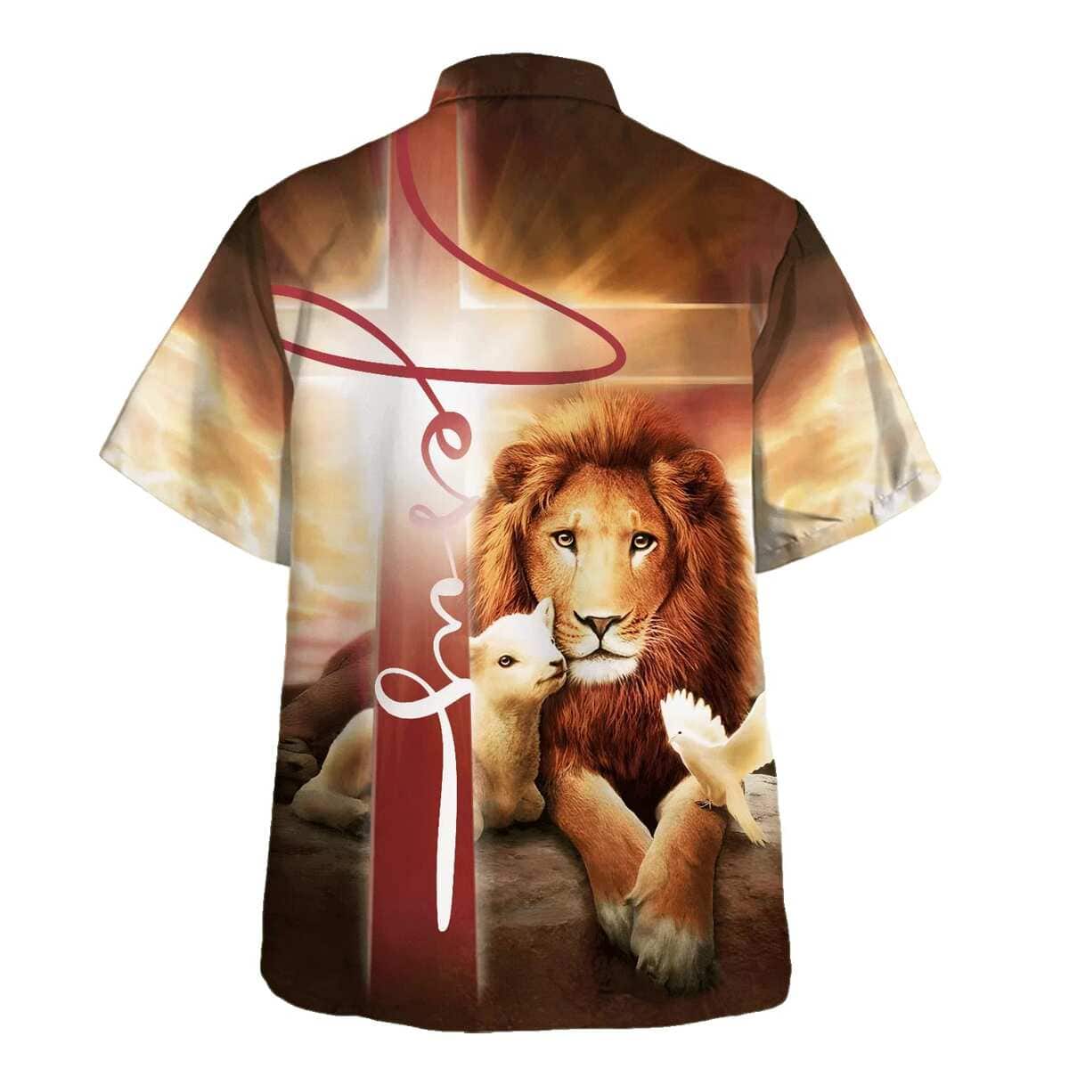 The King Lion Lamb And Dove Christian Summer Hawaiian Shirt The King Lion Lamb And Dove Christian Summer Hawaiian Shirt