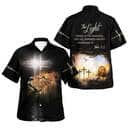 The Light Shines In The Darkness Lion Cross Christian Hawaiian Shirt Summer