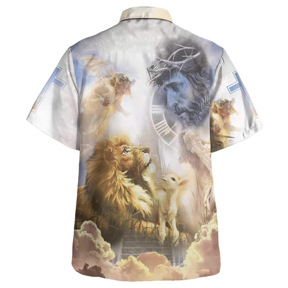 One Nation Under God Jesus Christ Lion And Lamb Christian Hawaiian Shirt One Nation Under God Jesus Christ Lion And Lamb Christian Hawaiian Shirt
