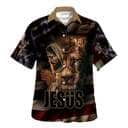 Jesus Lion Of Judah American Flag Christian 4th Of July Hawaiian Shirt