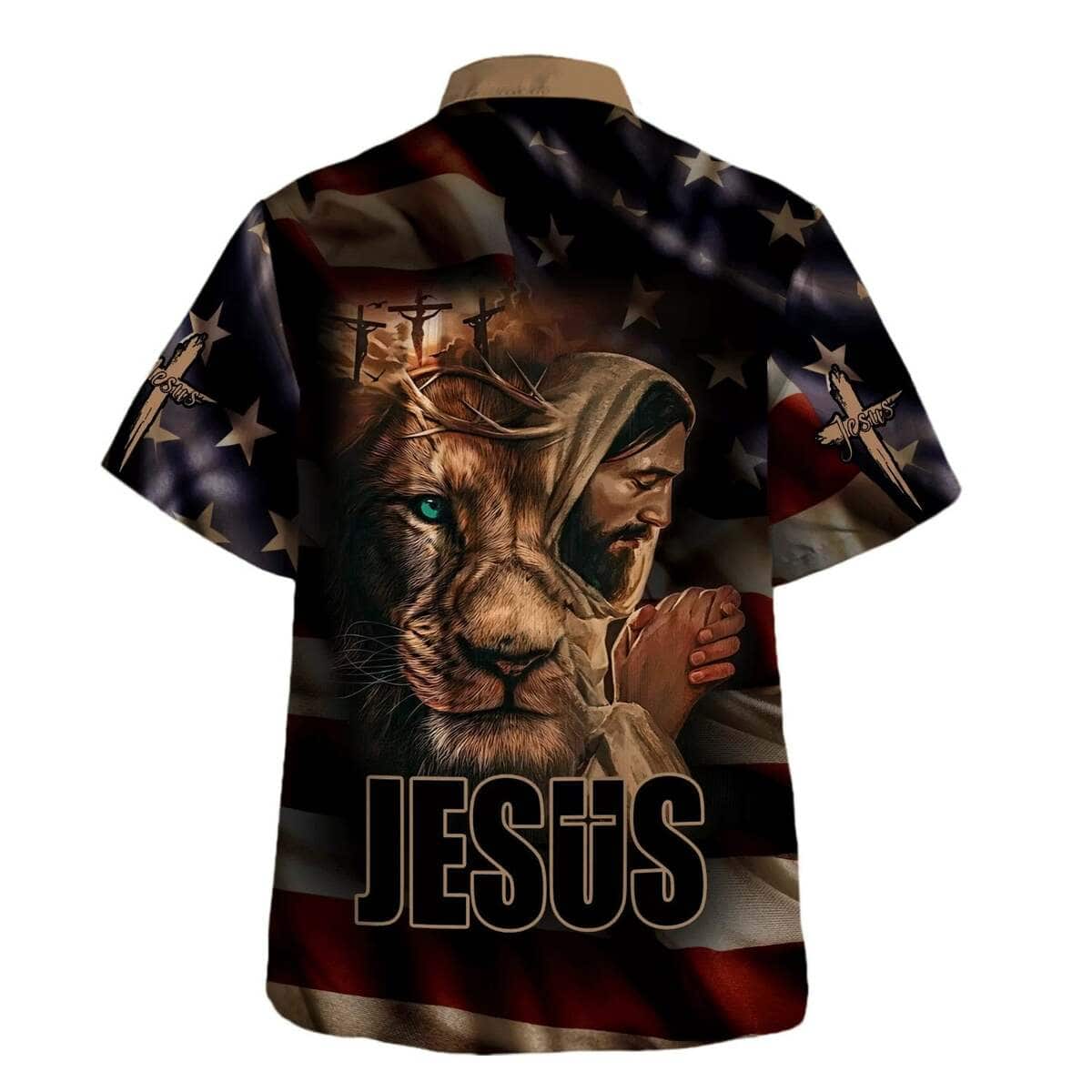 Jesus Lion Of Judah American Flag Christian 4th Of July Hawaiian Shirt Jesus Lion Of Judah American Flag Christian 4th Of July Hawaiian Shirt