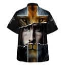 Jesus Lion Cross Christian Hawaiian Shirt Faith Gift For Friend