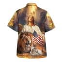 4th Of July Jesus Lion And The Lamb Christian Hawaiian Shirt US Flag
