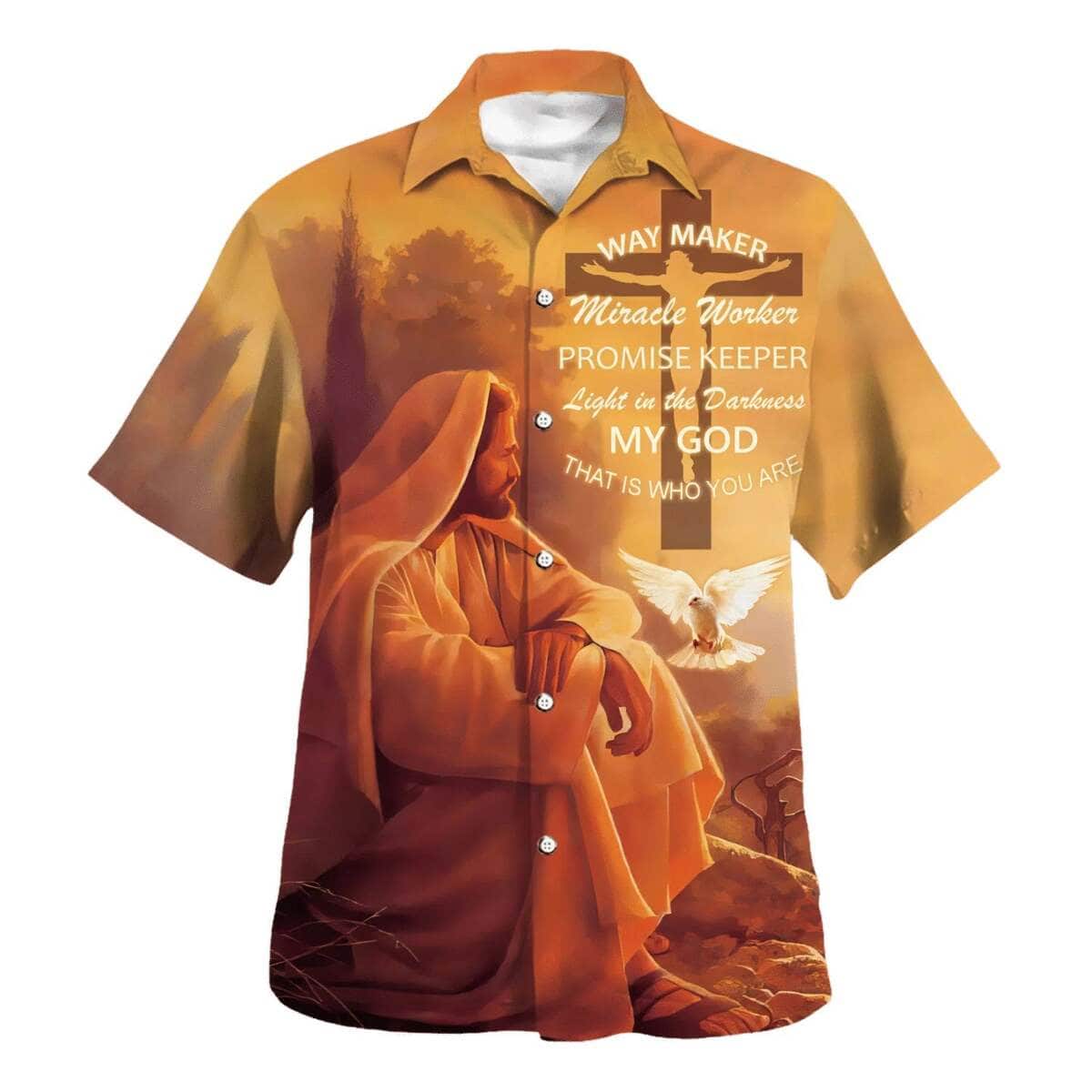Way Marker Miracle Worker Promise Keeper Light In The Darkness My God Christian Hawaiian Shirt Way Marker Miracle Worker Promise Keeper Light In The Darkness My God Christian Hawaiian Shirt