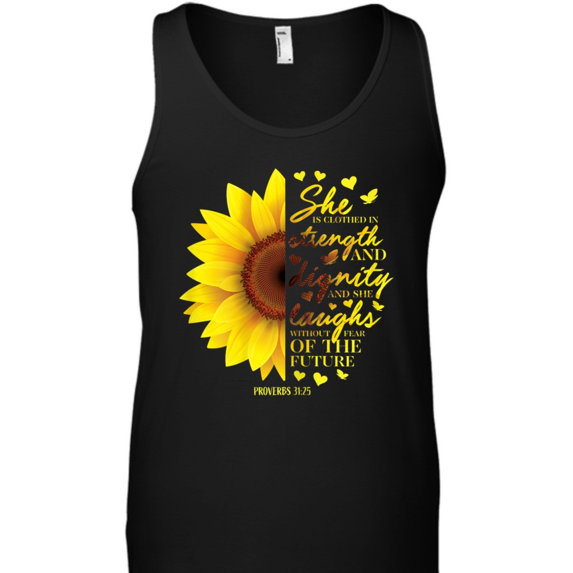 Bible Verse T-Shirt She Is Clothed In Strength And Dignity Proverbs 31:25