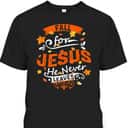 Fall For Jesus He Never Leaves Christian Faith Jesus Vintage Thanksgiving Halloween T-Shirt