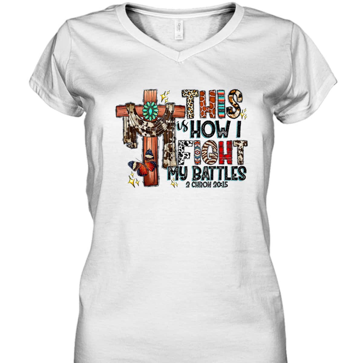 Western Leopard This Is How I Fight My Battles Christian Bible Verse T-Shirt Western Leopard This Is How I Fight My Battles Christian Bible Verse T-Shirt
