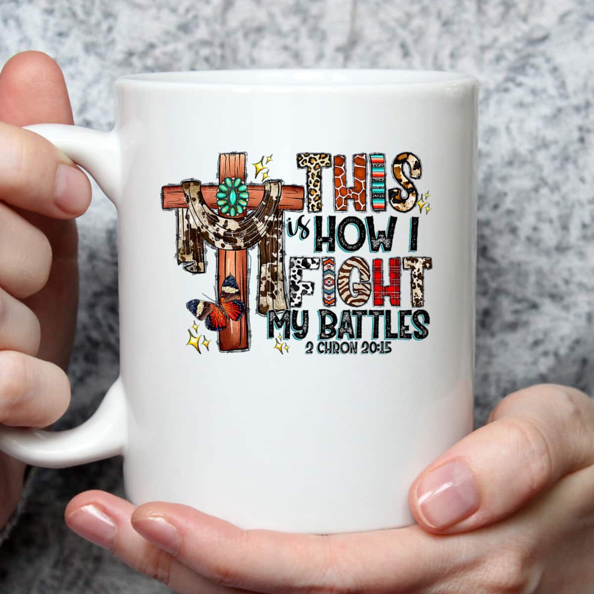 Western Leopard This Is How I Fight My Battles Christian Bible Verse T-Shirt