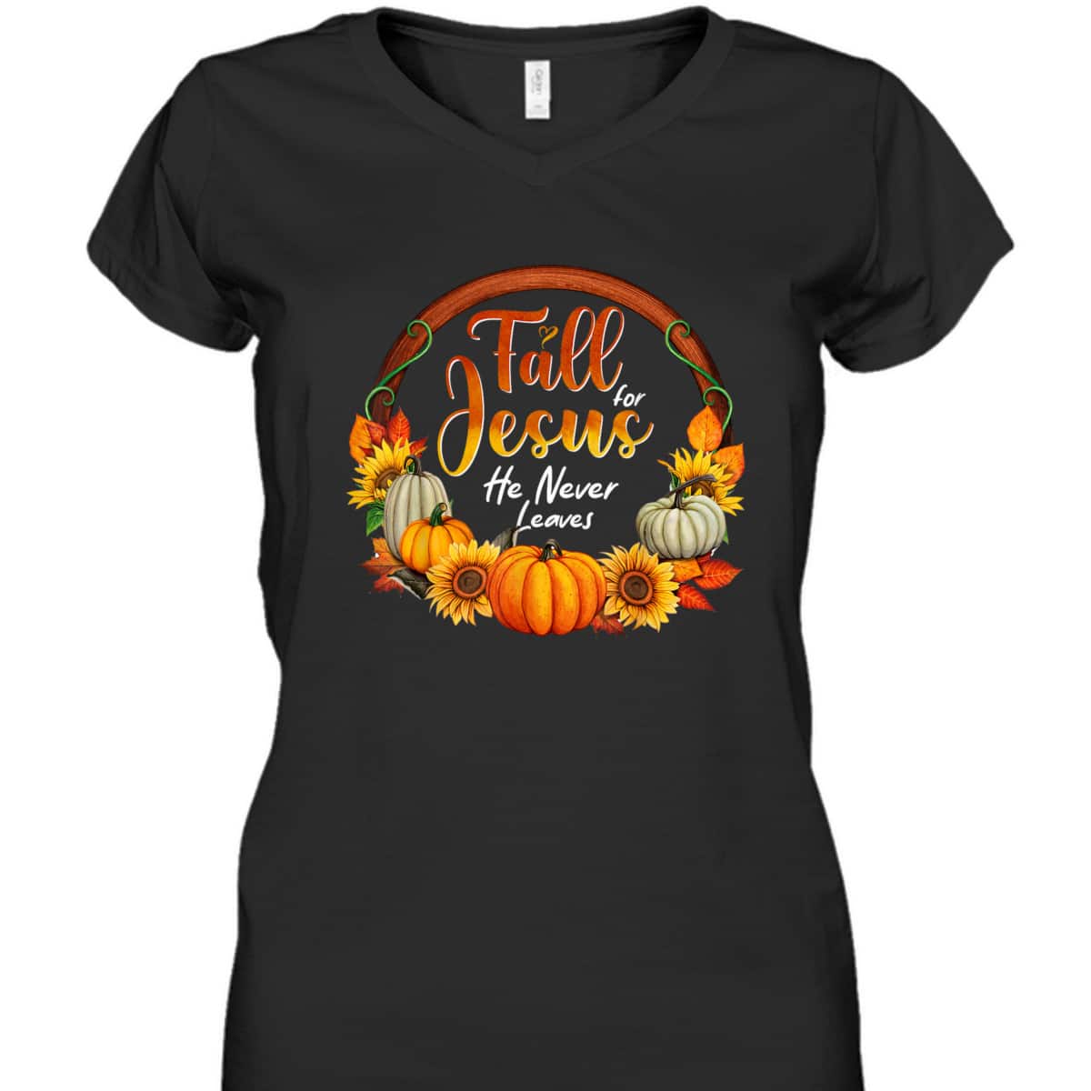 Fall For Jesus He Never Leaves Christian Faith Jesus Lover Thanksgiving Halloween T-Shirt Fall For Jesus He Never Leaves Christian Faith Jesus Lover Thanksgiving Halloween T-Shirt