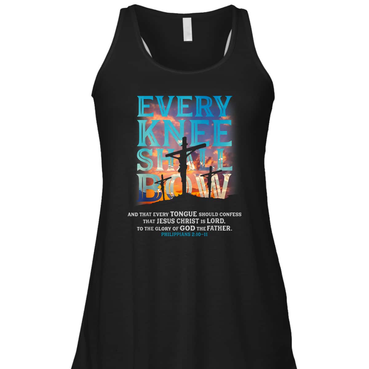 Every Knee Shall Bow And That Every Tongue Should Confess Bible Verse Christian T-Shirt