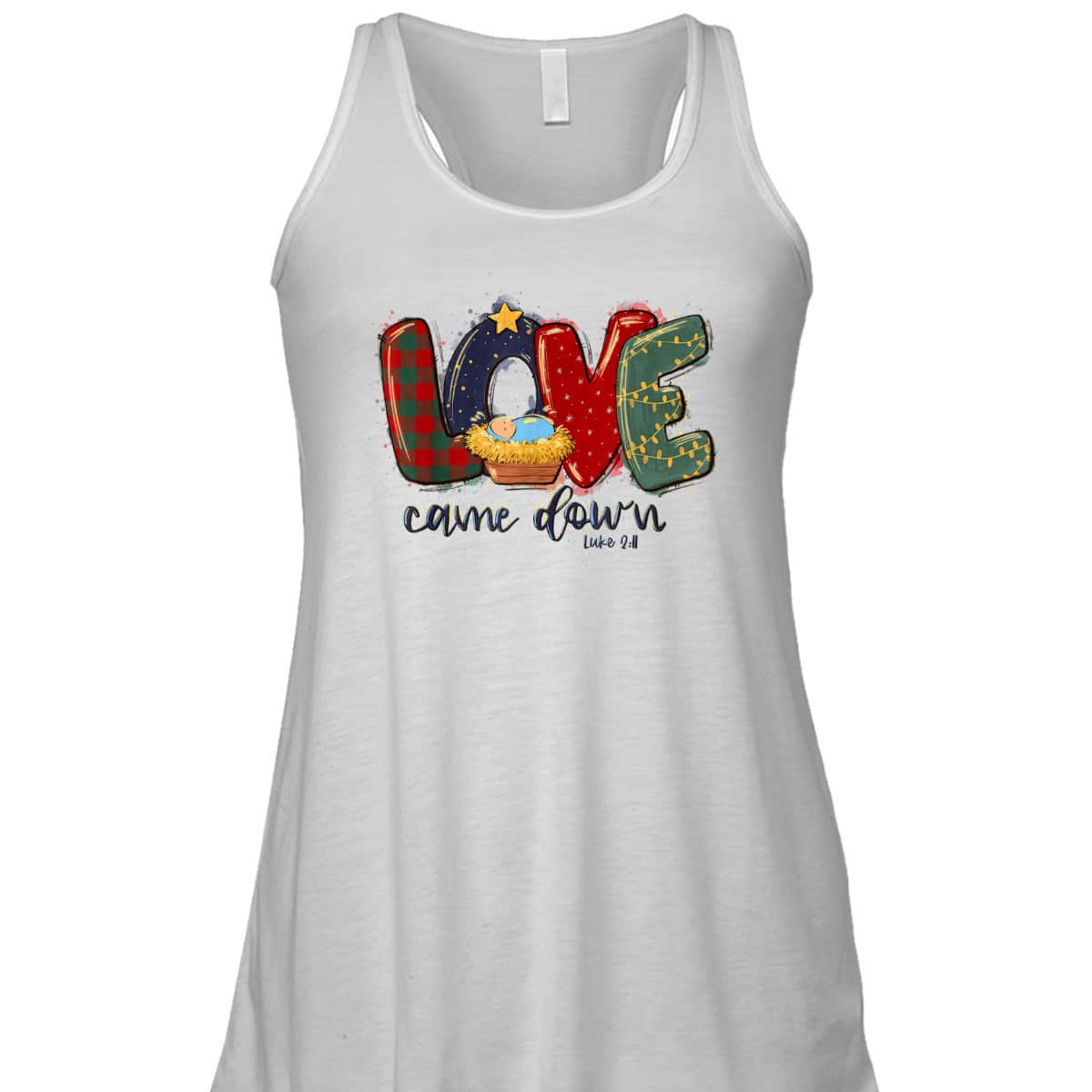Love Came Down Luke 211 Bible Verse Jesus Christmas Christian T-Shirt