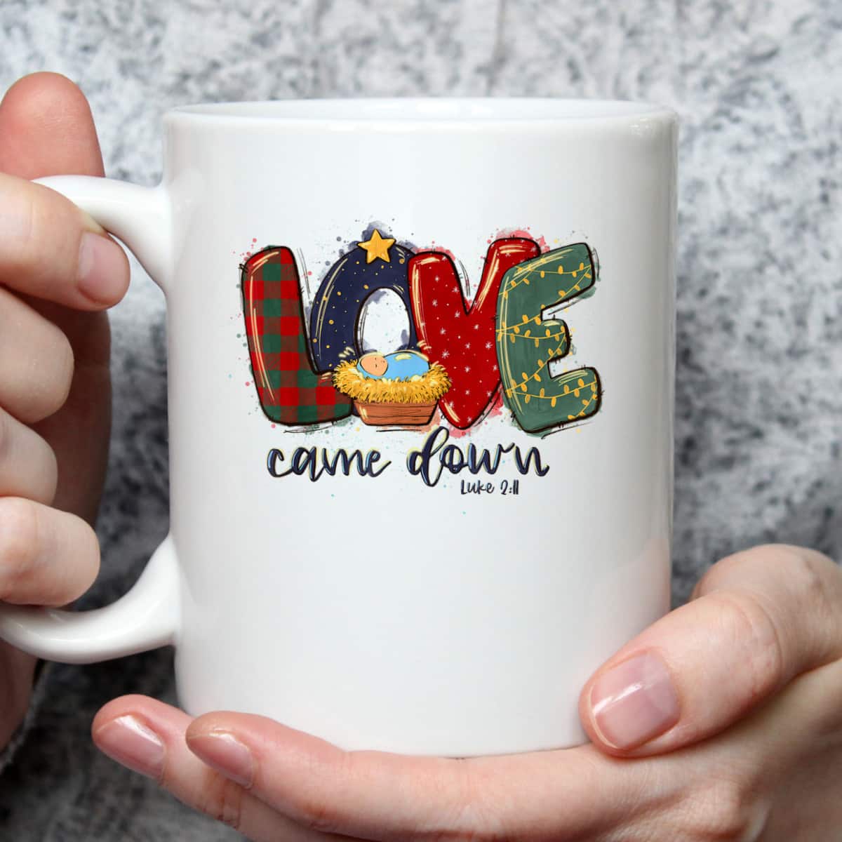 Love Came Down Luke 211 Bible Verse Jesus Christmas Christian T-Shirt