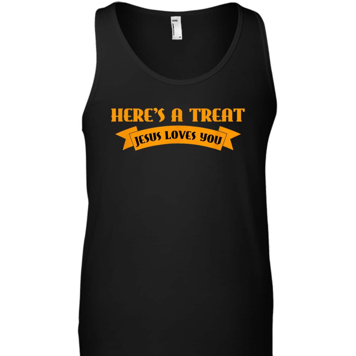 Christian Halloween Jesus Halloween Here's A Treat Jesus Loves You T-Shirt