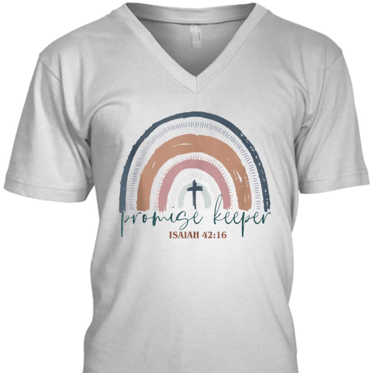 Promise Keeper Christian Bible Quote Boho Rainbow T-Shirt