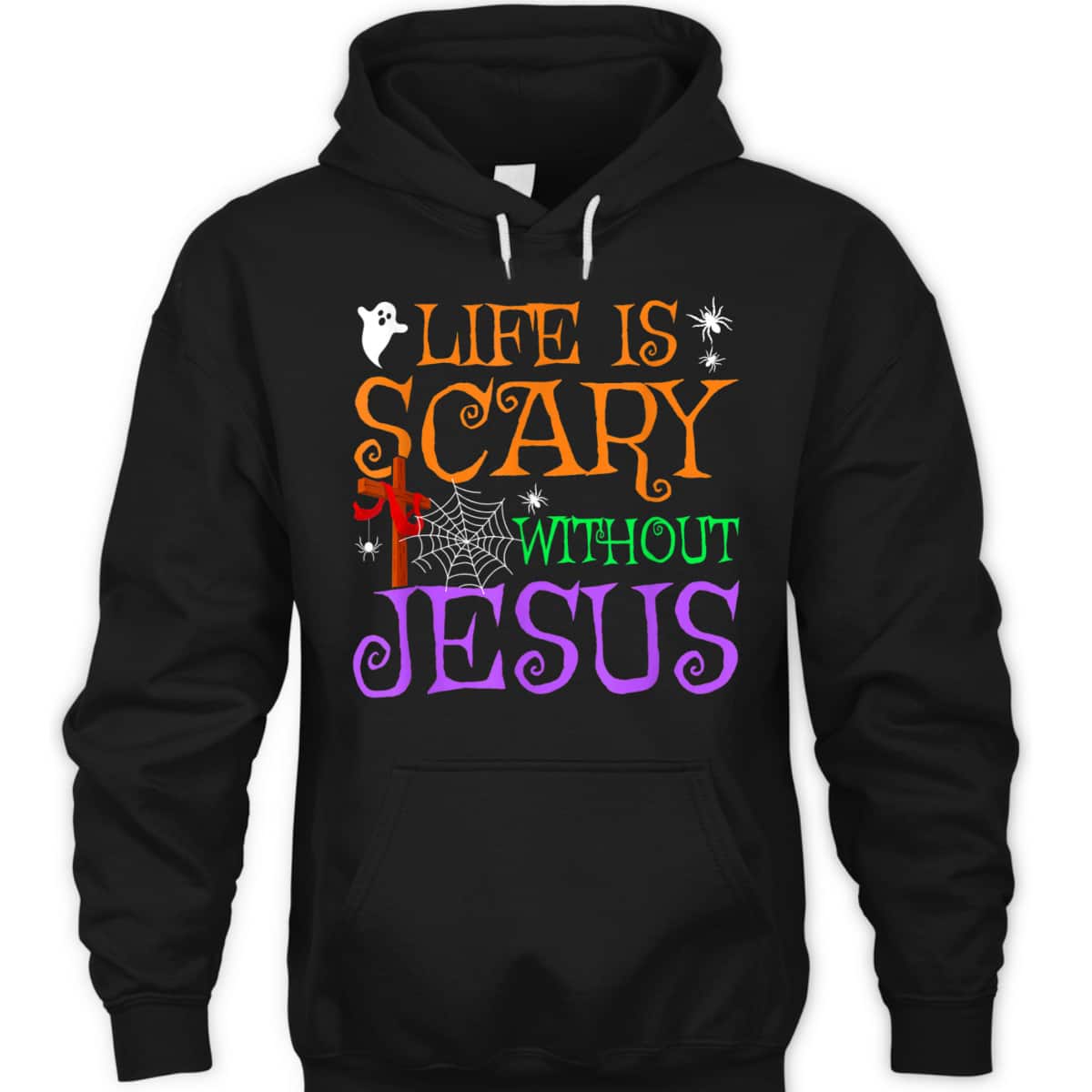 Life Without Jesus Is Scary Fall Christian Halloween Jesus T-Shirt