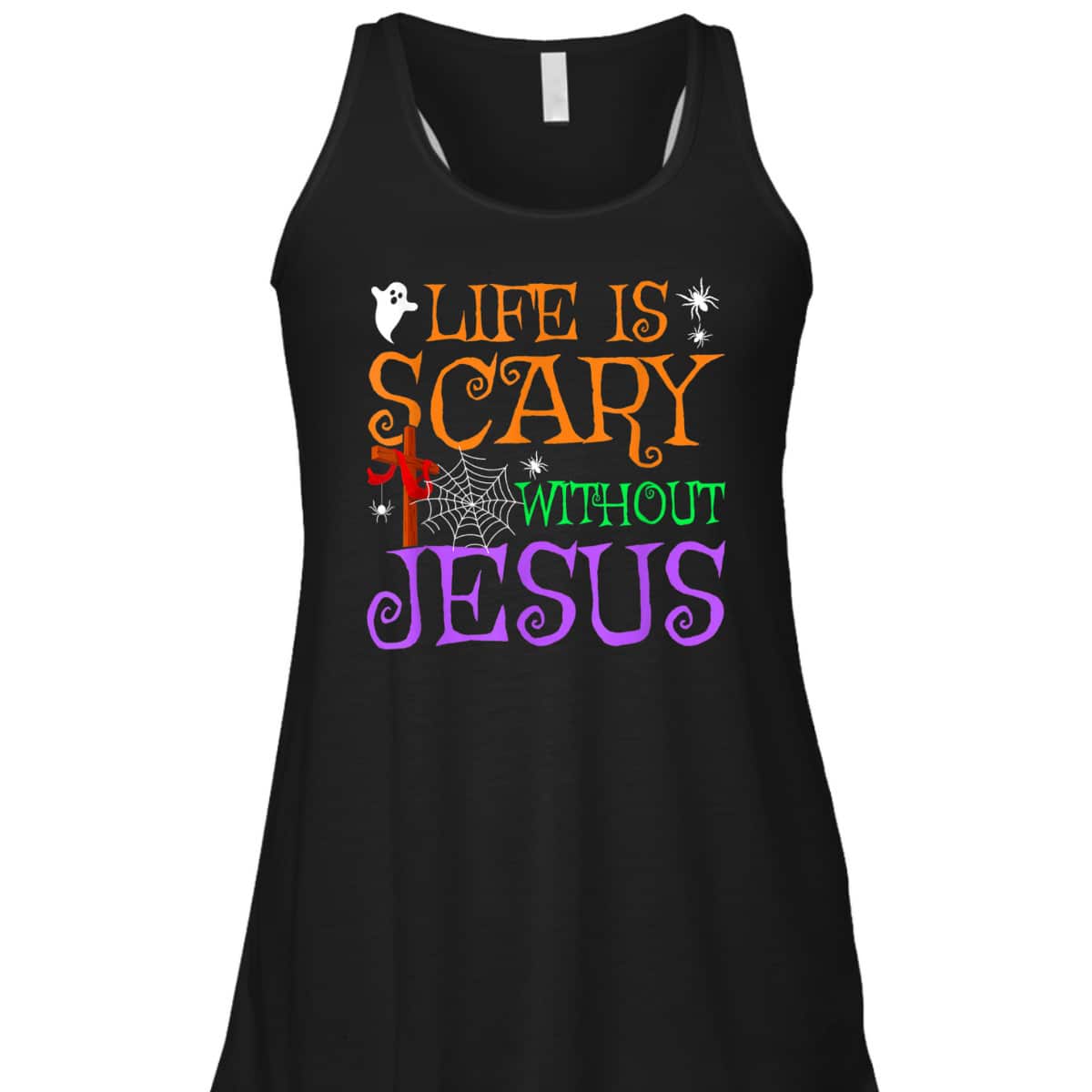 Life Without Jesus Is Scary Fall Christian Halloween Jesus T-Shirt