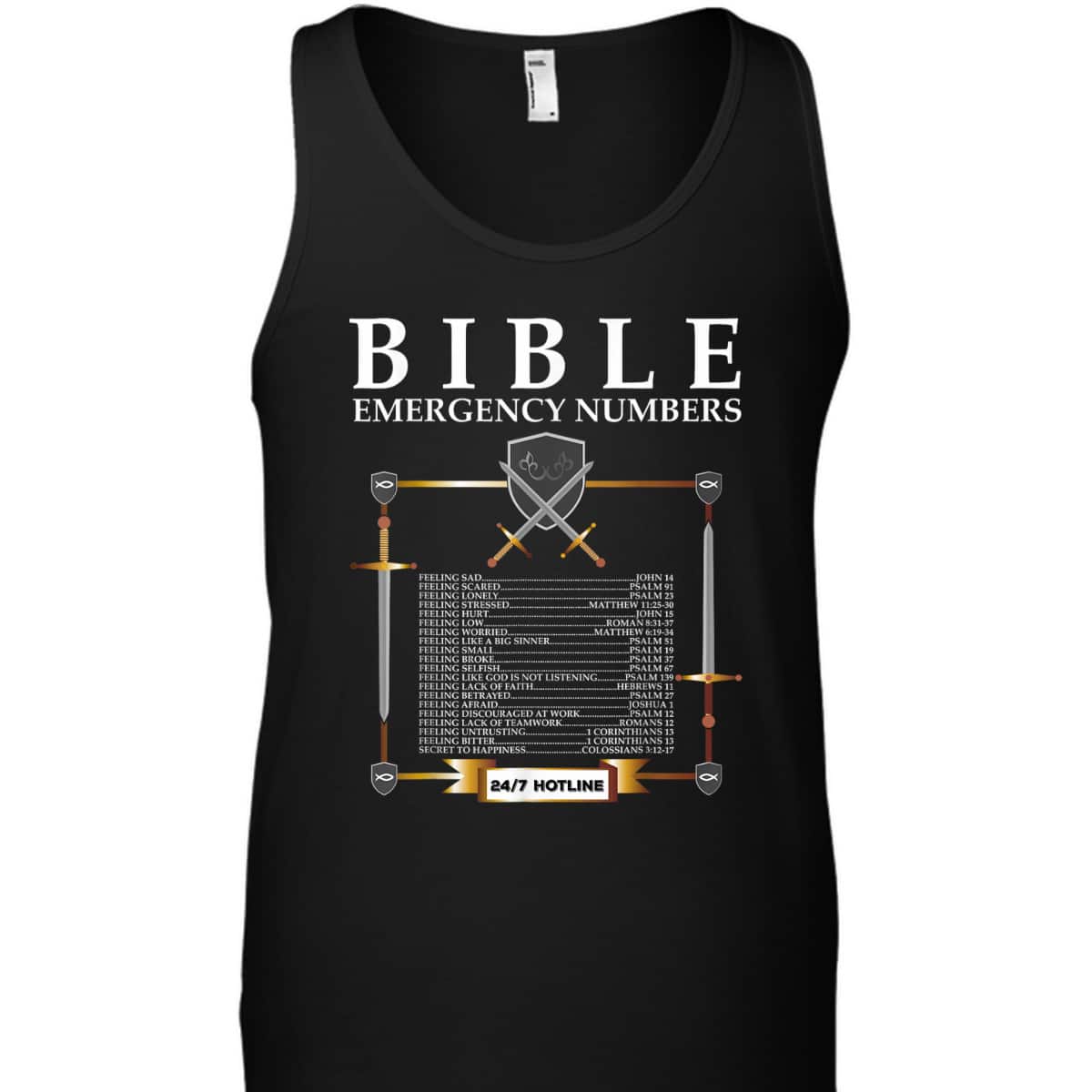 Bible Emergency Numbers Hotline Cool Christian Bible Verse T-Shirt Bible Emergency Numbers Hotline Cool Christian Bible Verse T-Shirt