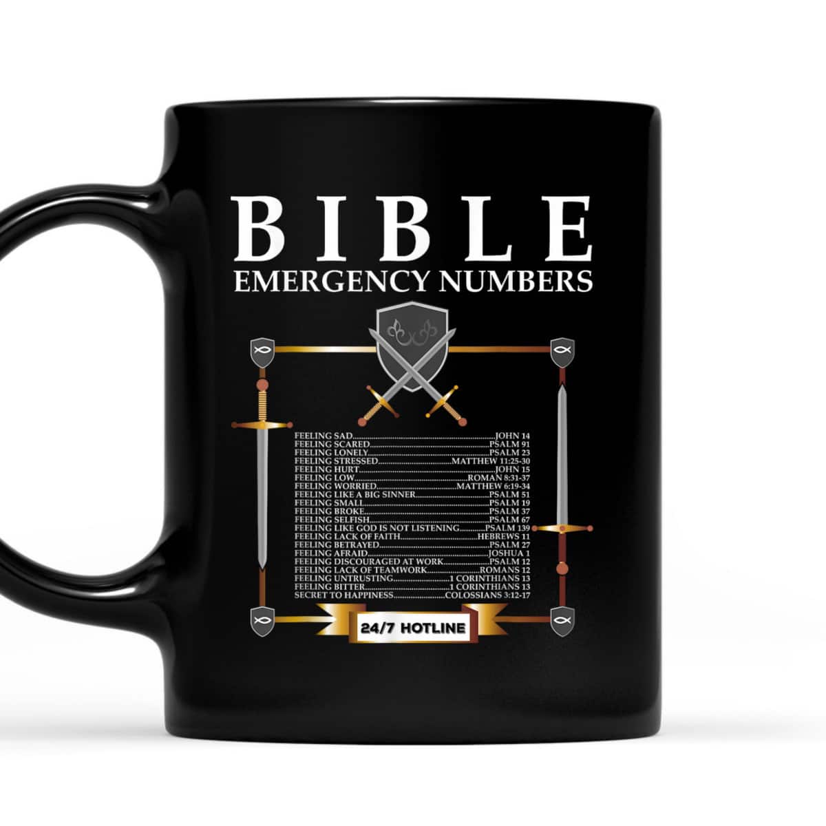Bible Emergency Numbers Hotline Cool Christian Bible Verse T-Shirt Bible Emergency Numbers Hotline Cool Christian Bible Verse T-Shirt