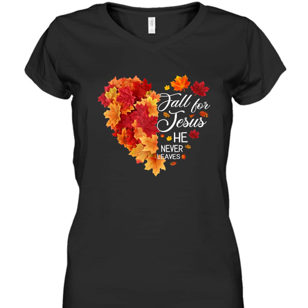 Heart Fall Leaves Fall For Jesus He Never Leaves Christian Thanksgiving Halloween T-Shirt Heart Fall Leaves Fall For Jesus He Never Leaves Christian Thanksgiving Halloween T-Shirt
