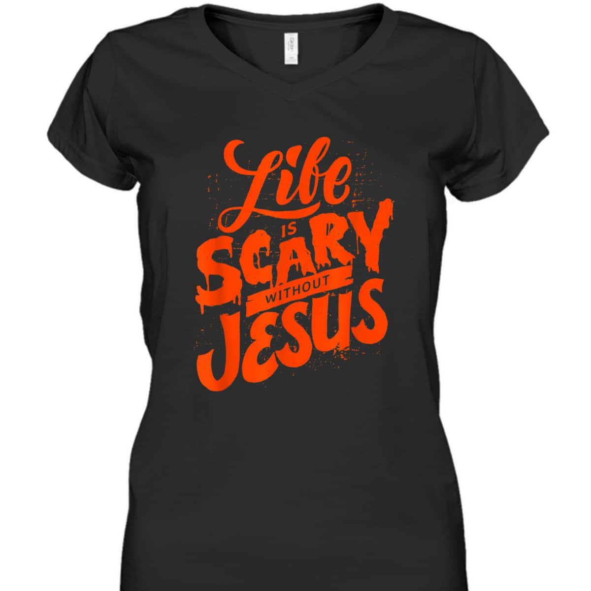 Life Is Scary Without Jesus Christian Faith Halloween T-Shirt Life Is Scary Without Jesus Christian Faith Halloween T-Shirt