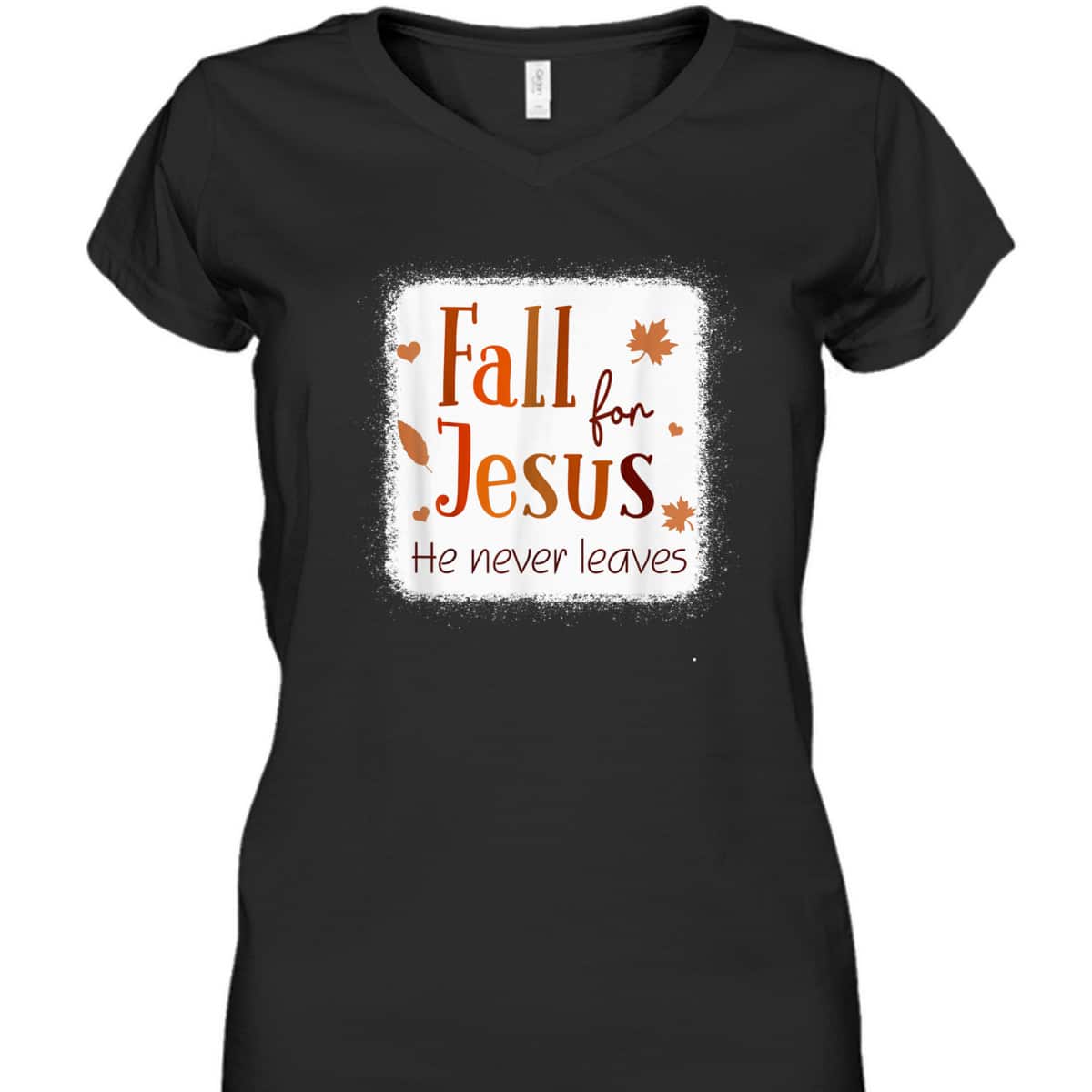 Christian T-Shirt Fall For Jesus He Never Leaves Autumn Thanksgiving Halloween Christian T-Shirt Fall For Jesus He Never Leaves Autumn Thanksgiving Halloween