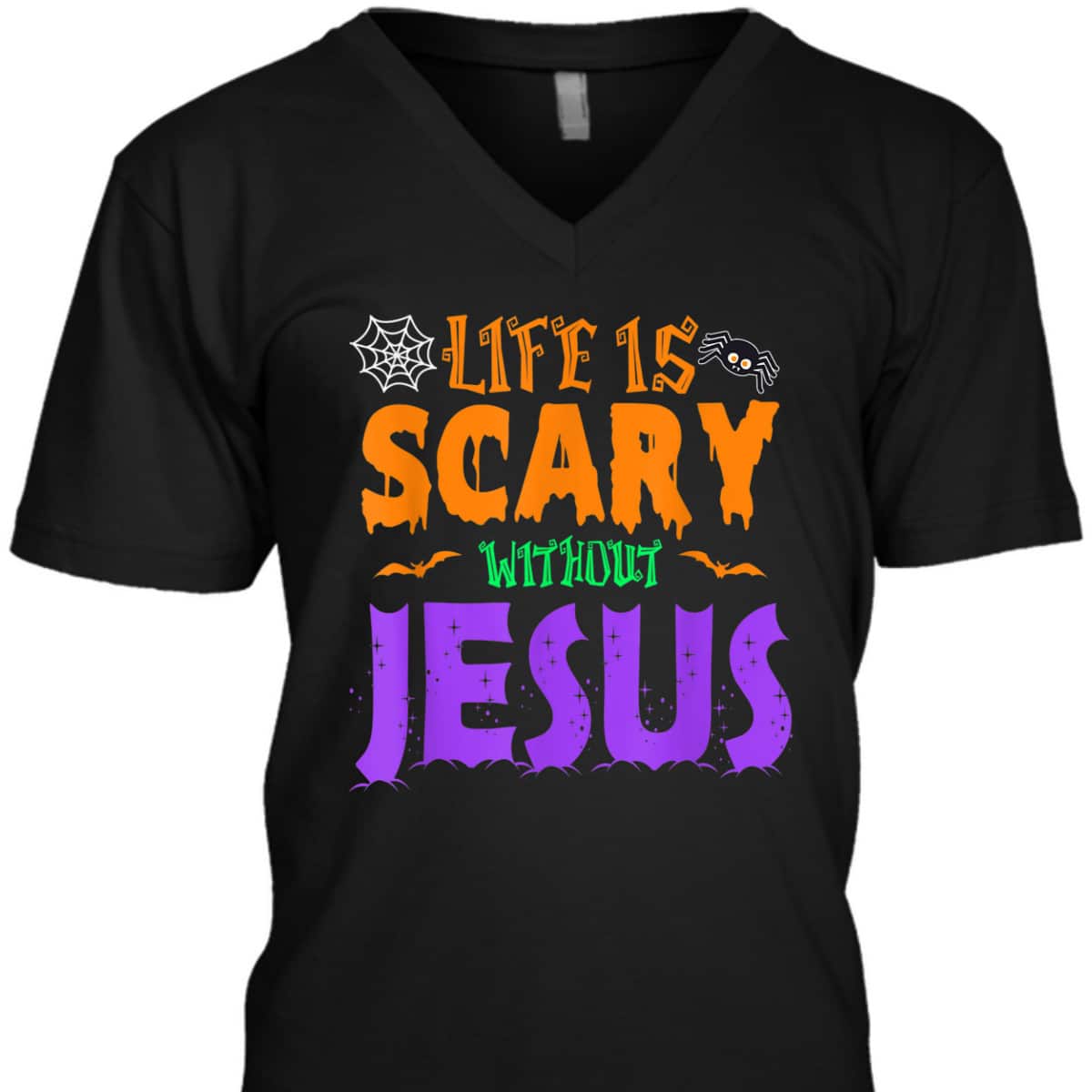 Life Without Jesus Is Scary Christian Halloween Fall T-Shirt Life Without Jesus Is Scary Christian Halloween Fall T-Shirt