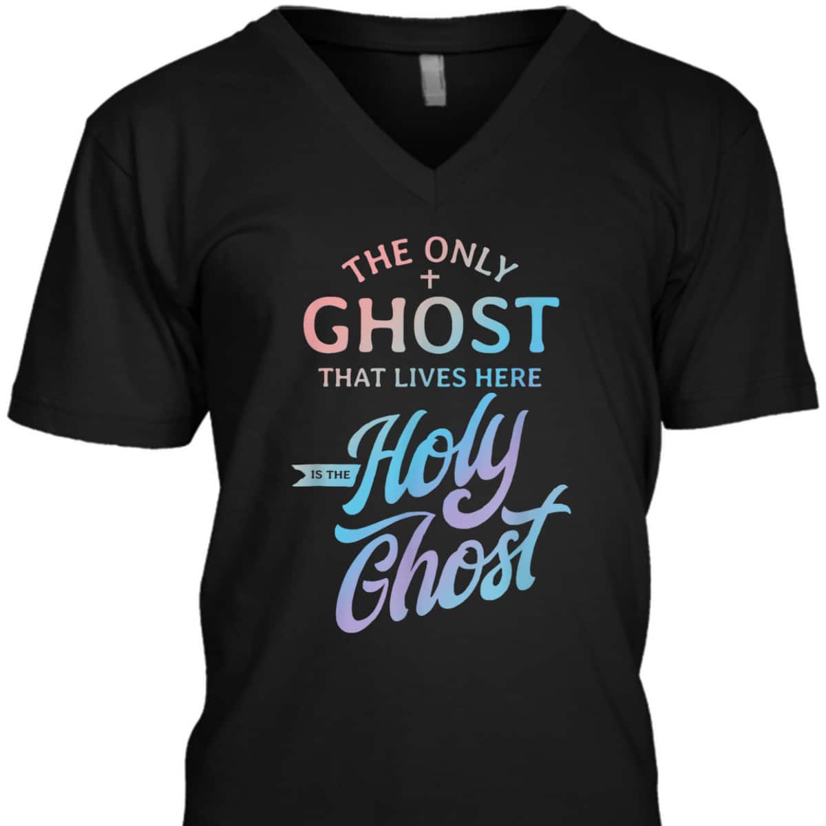 The Only Ghost That Lives Here Is The Holy Ghost Christian Halloween T-Shirt The Only Ghost That Lives Here Is The Holy Ghost Christian Halloween T-Shirt
