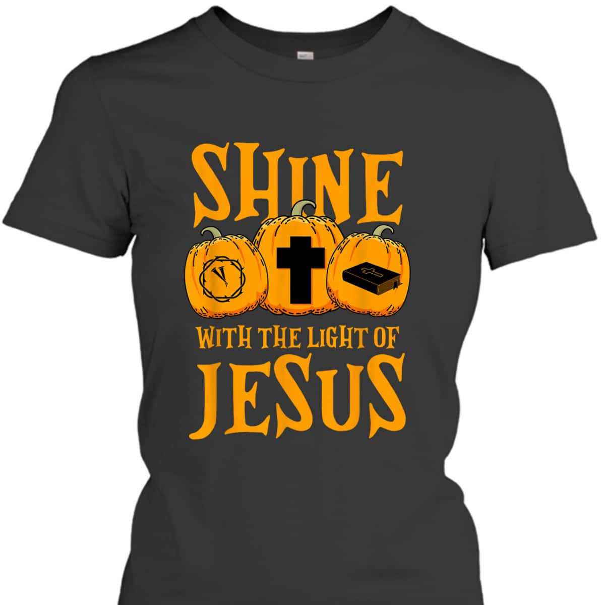 Shine With The Light Of Jesus Halloween Christian T-Shirt Shine With The Light Of Jesus Halloween Christian T-Shirt