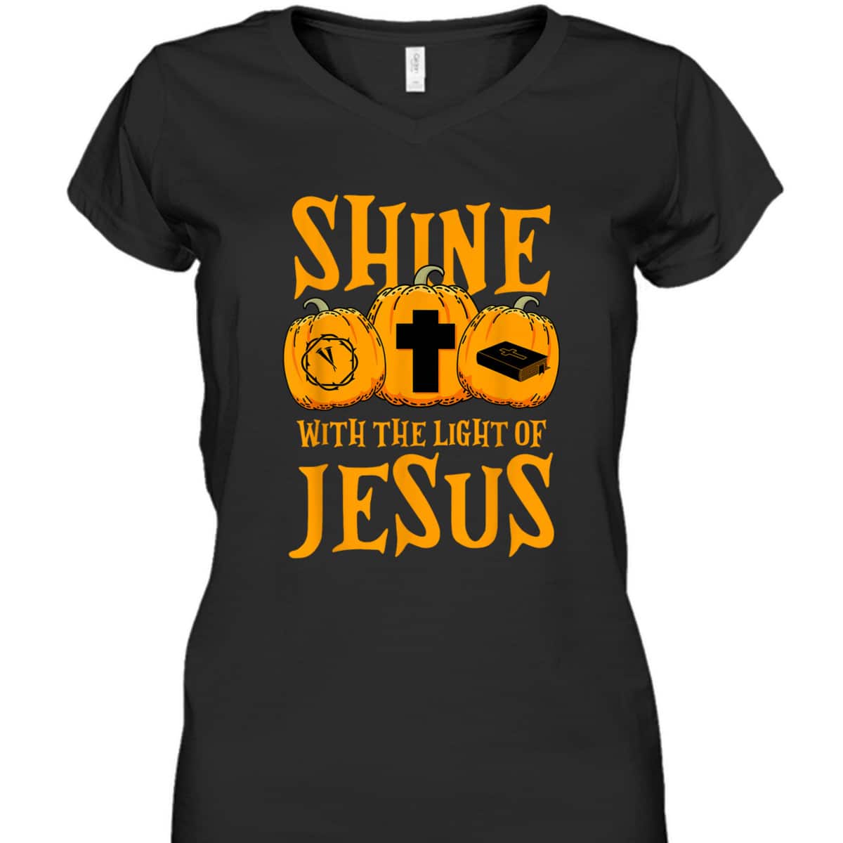 Shine With The Light Of Jesus Halloween Christian T-Shirt Shine With The Light Of Jesus Halloween Christian T-Shirt