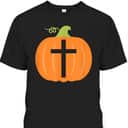 Christian Cross Religious Pumpkin Halloween T-Shirt