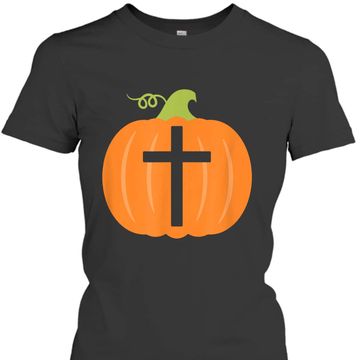 Christian Cross Religious Pumpkin Halloween T-Shirt