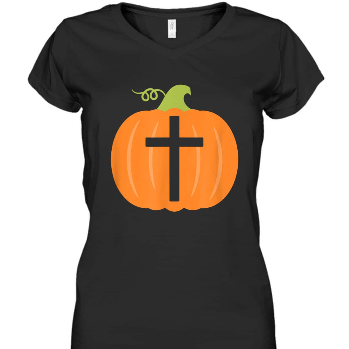 Christian Cross Religious Pumpkin Halloween T-Shirt Christian Cross Religious Pumpkin Halloween T-Shirt